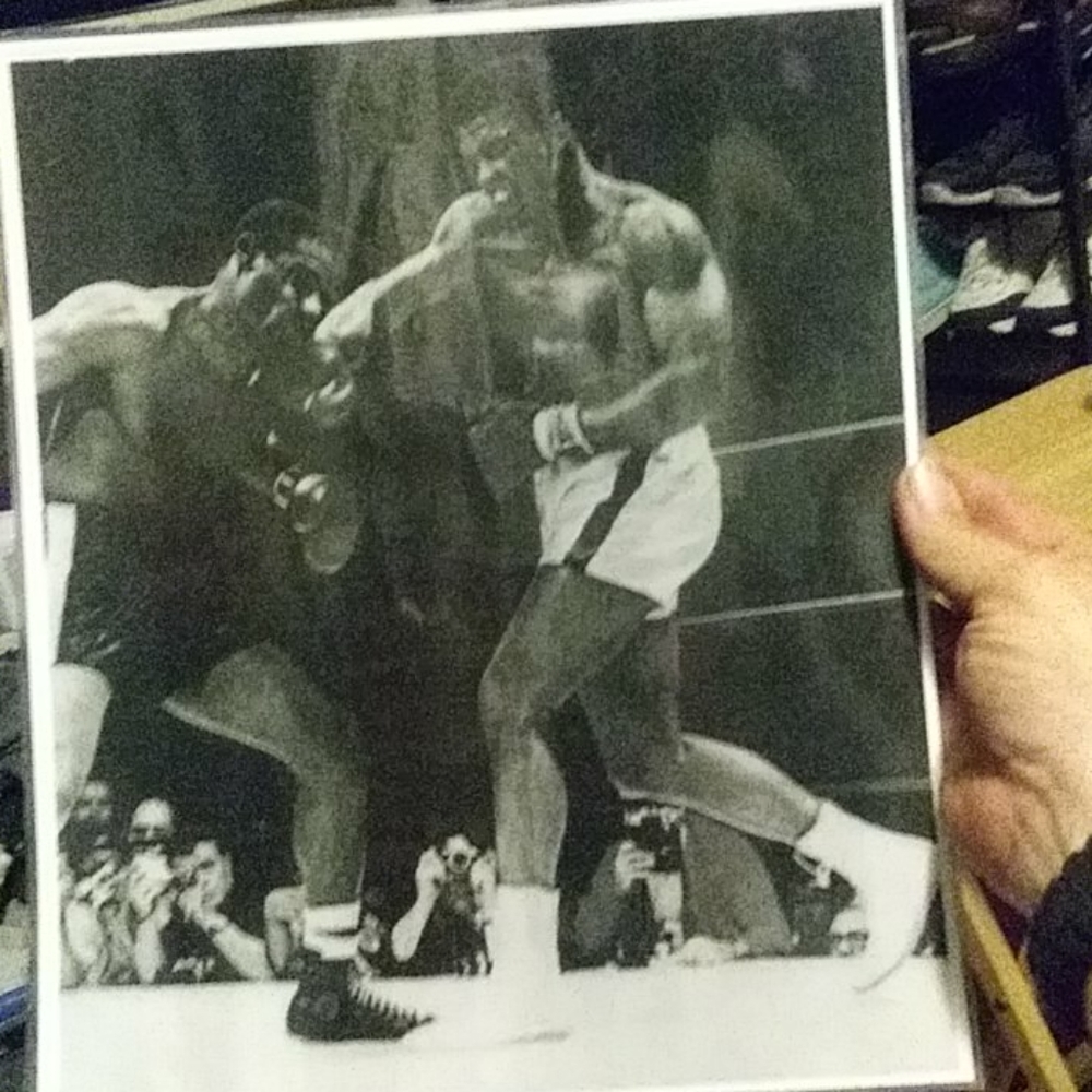 11 x 13 Black & White Photo ALI AND FLOYD PATERSON